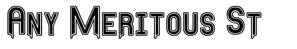 Any Meritous St font preview
